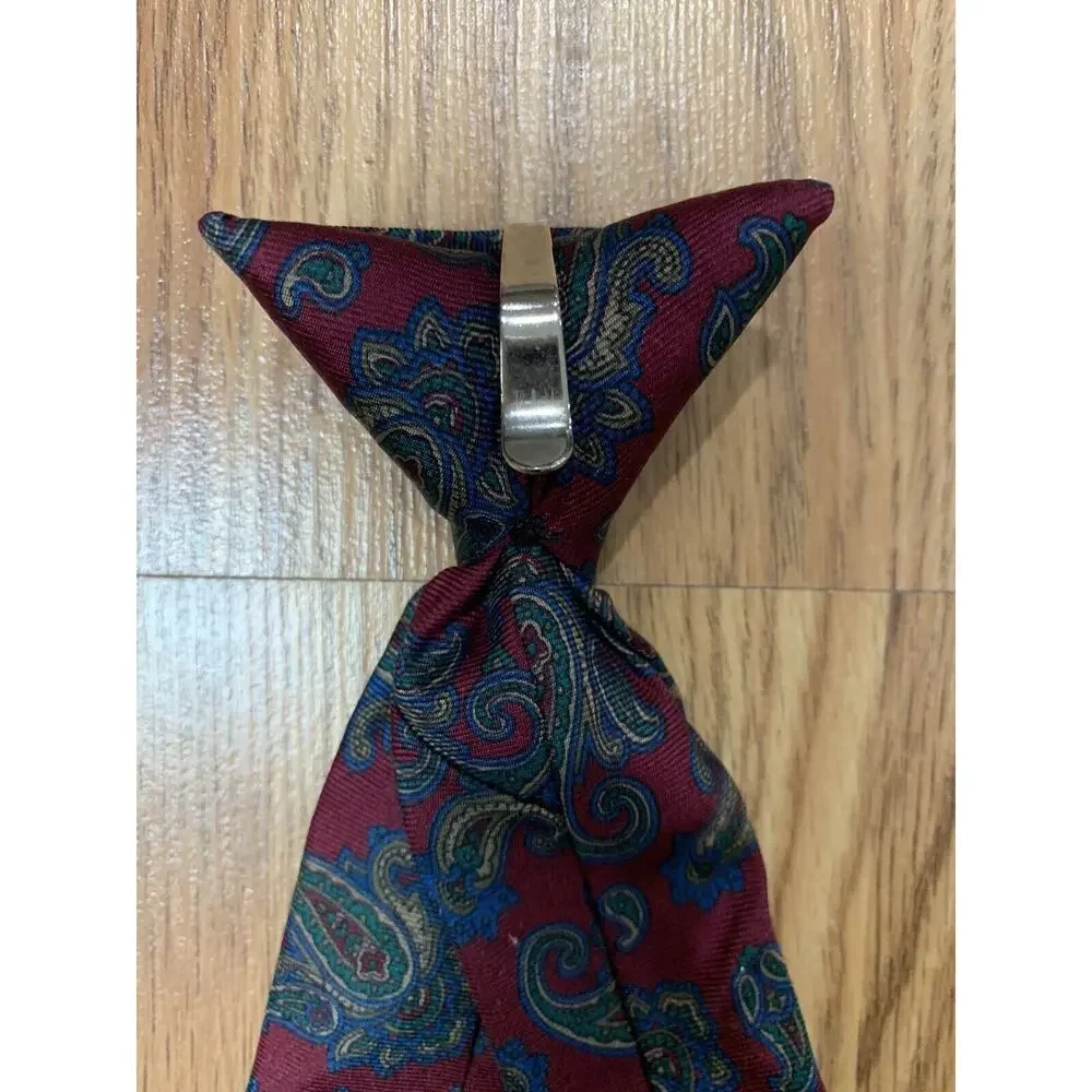 Rare Christian Dior Jeune Homme Kids Junior Clip on Necktie 100% Silk LNWOT